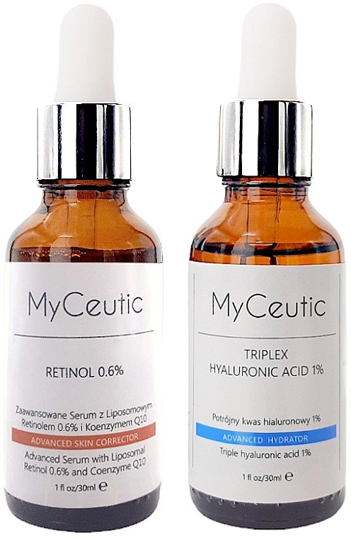 Набор - MyCeutic Retinol Skin Tolerance Building Retinol 0.6% Triplex Set 2 (f/ser/30mlx2) — фото N1