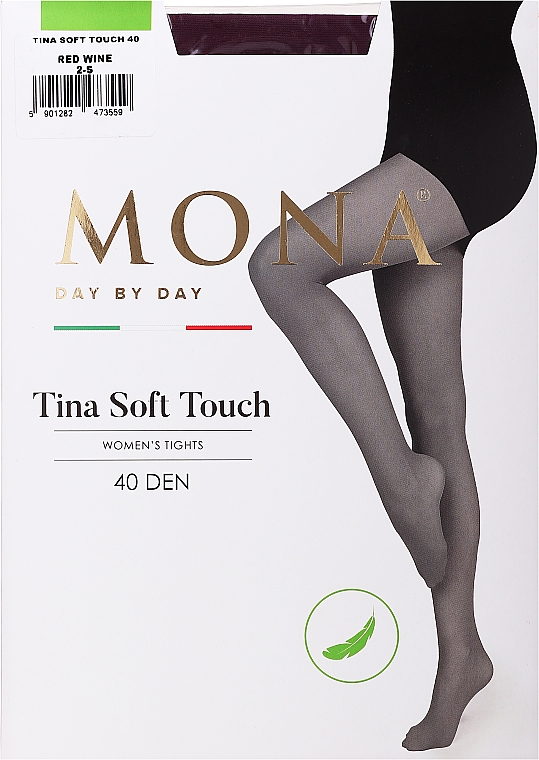 Колготки для жінок "Tina Soft Touch" 40 Den, red wine - MONA — фото N1