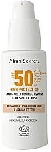 Духи, Парфюмерия, косметика Тонирующий солнцезащитный крем - Alma Secret Anti-pollution Age Repair Dark Spot Defense SPF 50 Sand