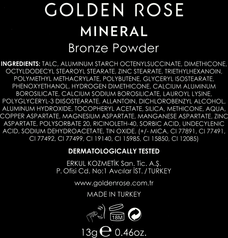 Минеральная бронзовая пудра - Golden Rose Mineral Bronze Powder — фото N2