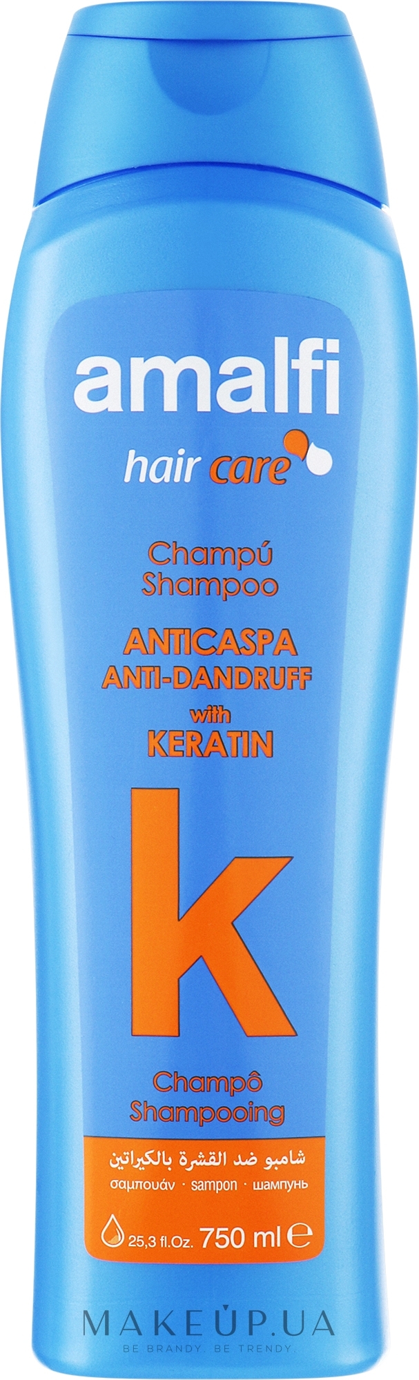 Шампунь проти лупи «Кератин» - Amalfi Keratin anti-dandruff Shampoo — фото 750ml