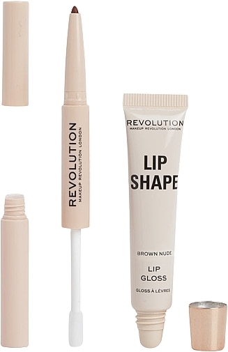 Набор для губ - Makeup Revolution Lip Shape Brown Nude — фото N2