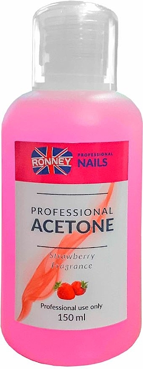 Средство для снятия лака "Клубника" - Ronney Professional Acetone Strawberry — фото N5