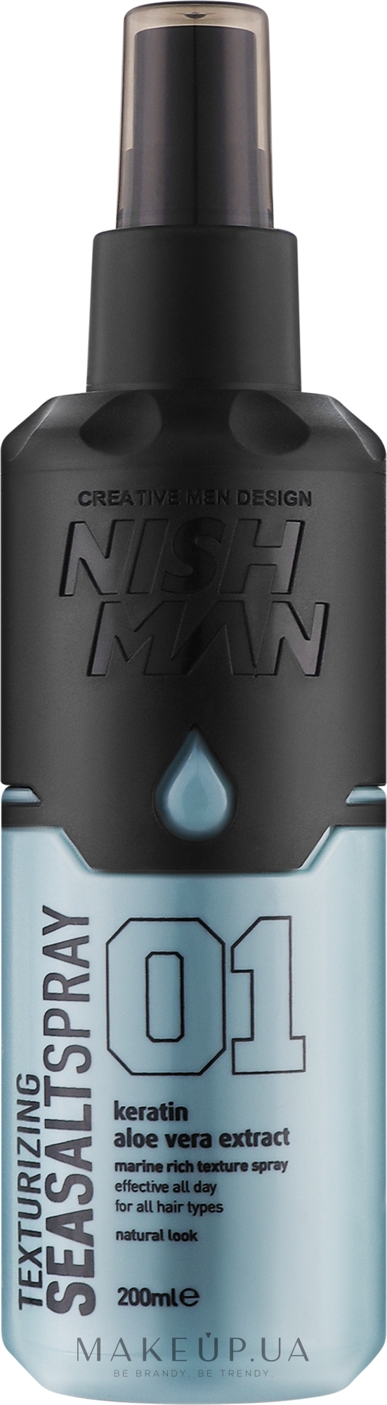 Спрей для стилізації волосся - Nishman Texturizing Sea Salt Spray 01 — фото 200ml
