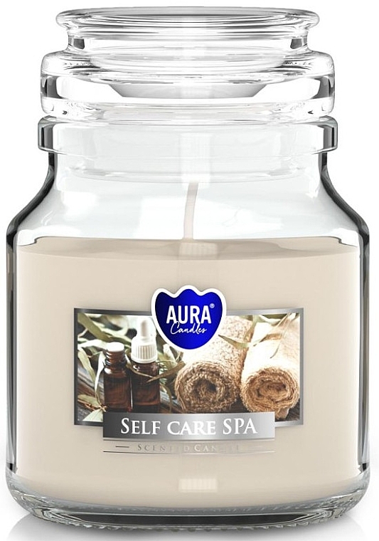 Ароматична свічка у банку "Spa догляд" - Bispol Aura Scented Candle Self Care Spa — фото N2