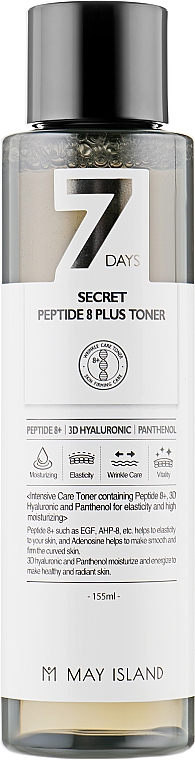 Тонер для обличчя з 8 пептидами - May Island 7 Days Secret Peptide 8 Plus Toner — фото N2
