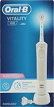 Электрическая зубная щетка, белая - Oral-B Vitality 100 PRO Sensi Ultrathin — фото N7