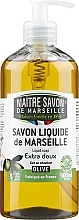 Рідке марсельське мило "Оливкове" - Maitre Savon De Marseille Savon Liquide De Marseille Olive Liquid Soap — фото N1