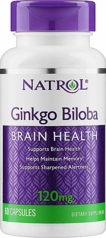 Гінкго Білоба, 120 мг - Natrol Ginkgo Biloba — фото N1