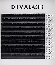 Ресницы для наращивания C+ 0.07 (7-8 мм), 10 линий - Divalashpro — фото N1
