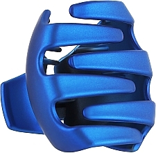 Заколка пластиковая "Краб", K760N-rbm, синяя матовая - Mari N.  — фото N1