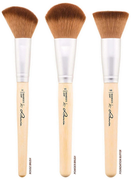 Набір пензлів для макіяжу, 8 шт. - Luvia Cosmetics Bamboo’s Leaf Brush Set — фото N4