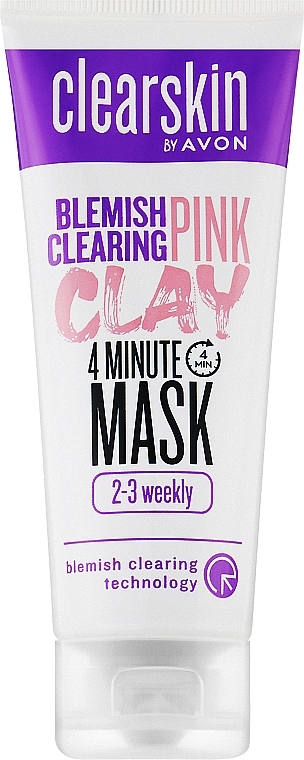 Розовая глиняная маска для лица "Для проблемной кожи" - Avon Cleaeskin Blemish Clearing Pink Clay 4 Minute Mask