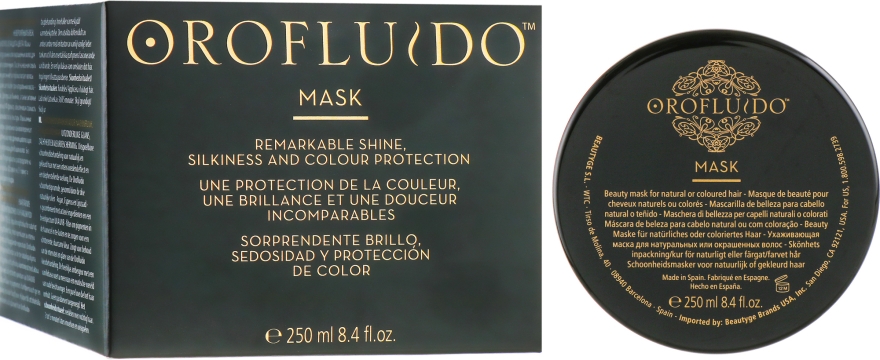 Маска для блеска и защиты цвета волос - Orofluido Hair Mask