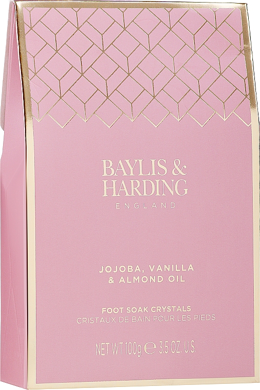 Набір - Baylis & Harding Jojoba, Vanilla & Almond Oil (f/lot/140ml + bath/salt/100g + slippers) — фото N3
