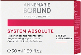Духи, Парфюмерия, косметика Восстанавливающий ночной крем для лица - Annemarie Borlind System Absolute Regenerating Night Cream
