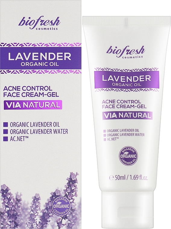 Акне-контроль крем-гель для лица - BioFresh Lavender Organic Oil Acne Control Face Cream-Gel — фото N2