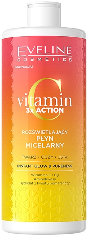 Осветляющая мицеллярная вода - Eveline Cosmetics Vitamin C 3x Action  — фото N1