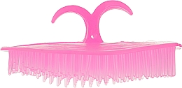 Щітка-масажер пластикова для миття голови CS042R, рожева - Cosmo Shop — фото N2
