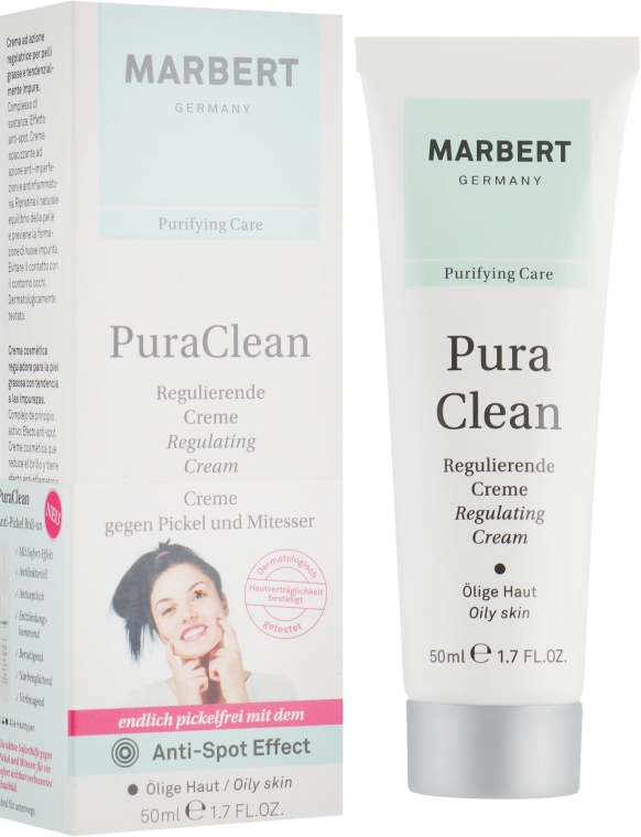 Крем для жирної шкіри - Marbert Purifying Care Pura Clean Regulierende Creme — фото N1