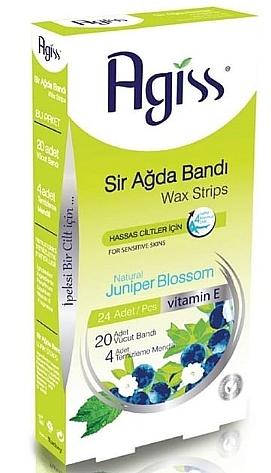 Полоски для депиляции тела с натуральным экстрактом можжевельника и витамином Е - Agiss Wax Strips for Sensitive Skin — фото N2