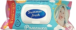 Парфумерія, косметика Вологі серветки для дітей "Ромашка", 120 шт. - Summer Fresh Body Care