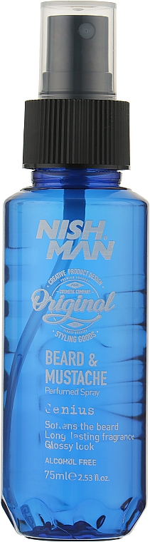 Спрей для догляду за бородою й вусами - Nishman Beard & Mustache Perfumed Spray Genius — фото N1