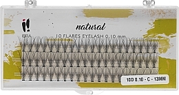 Штучні пучки вій "С", 010, 13 мм - Ibra Eyelash Knot Naturals — фото N1
