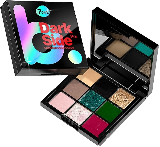 Палетка тіней для повік - 7 Days Dark Side Eyeshadow Pallete — фото N1