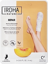Маска для ног - Iroha Nature Repair Peach Socks Foot Mask — фото N1