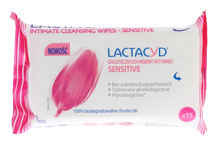 Серветки для інтимної гігієни - Lactacyd Sensitive Intimate Wipes — фото N1