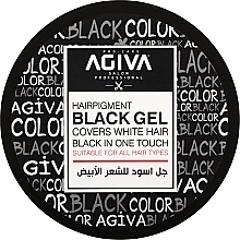 Черный гель для укладки волос - Agiva Styling Black Gel Covers White Hair — фото N1