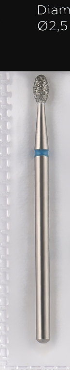 Фреза алмазная, капля, 2.5 мм, синяя - Head The Beauty Tools — фото N1