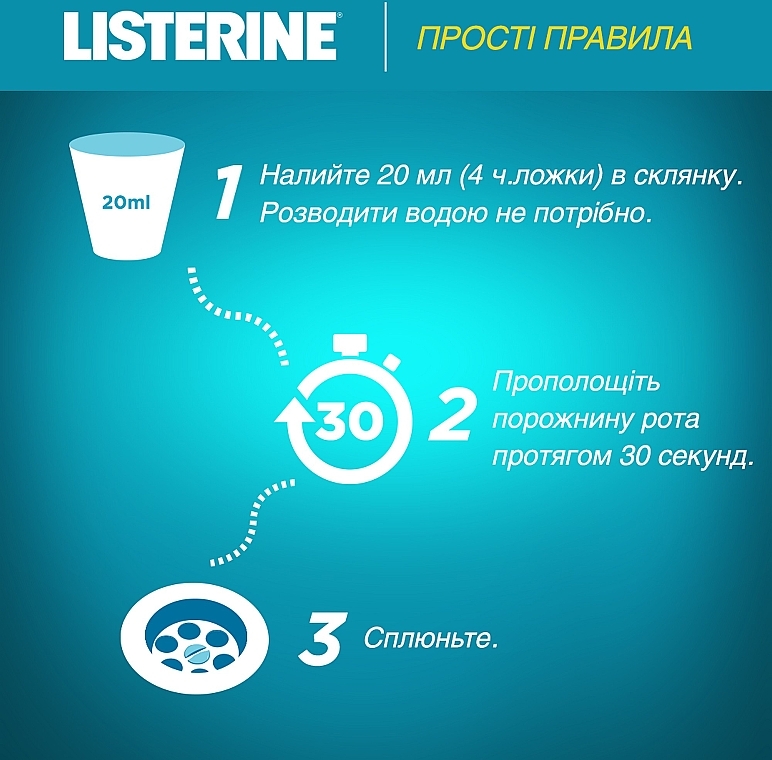 Ополаскиватель для полости рта "Свежая мята", мягкий вкус - Listerine Cool Mint Mild Taste Zero Alcohol — фото N13