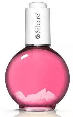 Масло для ногтей и кутикулы с ракушками - Silcare Raspberry Light Pink With Shells Nail & Cuticle Oil — фото N1