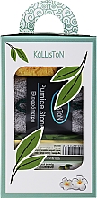 Парфумерія, косметика Набір, мило з ароматом жасмину - Kalliston Gift Box (soap/100g + stone/1pcs + sponge/1pcs)
