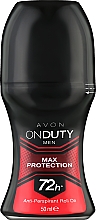 Дезодорант-антиперспірант для чоловіків - Avon On Duty Men Max Protection Deodorant Rol On 72H — фото N1