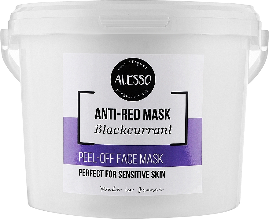 Заспокійлива альгінатна маска з чорною смородиною - Alesso Peel-Off Face Anti-Red Blackcurrant Mask — фото N1