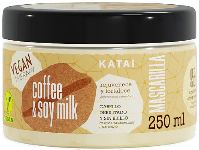 Маска для ослабленных и тусклых волос - Katai Vegan Therapy Coffee & Soy Milk — фото N1