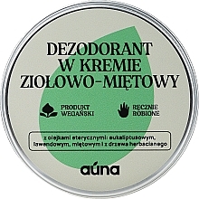 Натуральный дезодорант-крем - Auna Natural Deodorant In Cream — фото N1