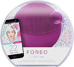 Щіточка для обличчя з аналізом шкіри - Foreo Luna fofo Facial Brush with Skin Analysis, Purple — фото N3