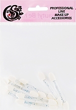 Набір двосторонніх аплікаторів для макіяжу, білі з блакитним - Cosmo Shop — фото N1