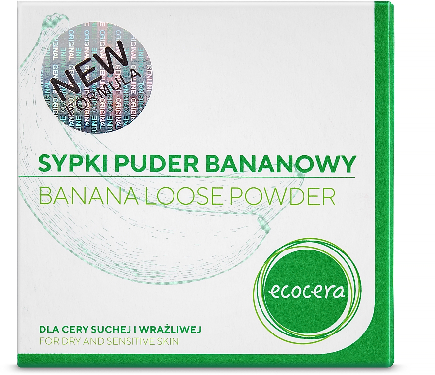 Банановая пудра для сухой и чувствительной кожи - Ecocera Banana Loose Powder — фото N4