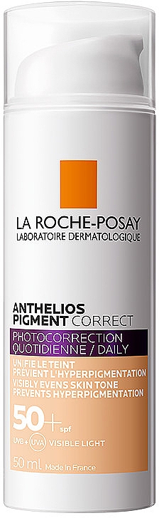 Солнцезащитное корректирующее средство с тонирующим эффектом для ежедневного ухода за кожей лица SPF50+ - La Roche-Posay Anthelios Pigment Correct