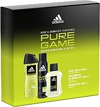 Adidas Pure Game - Набор (edt/100ml + deo/150ml + sh/gel/250ml) — фото N2