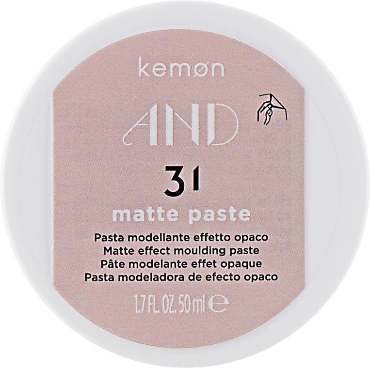 Паста з матовим ефектом для волосся - Kemon And Matte Paste 31 — фото N1