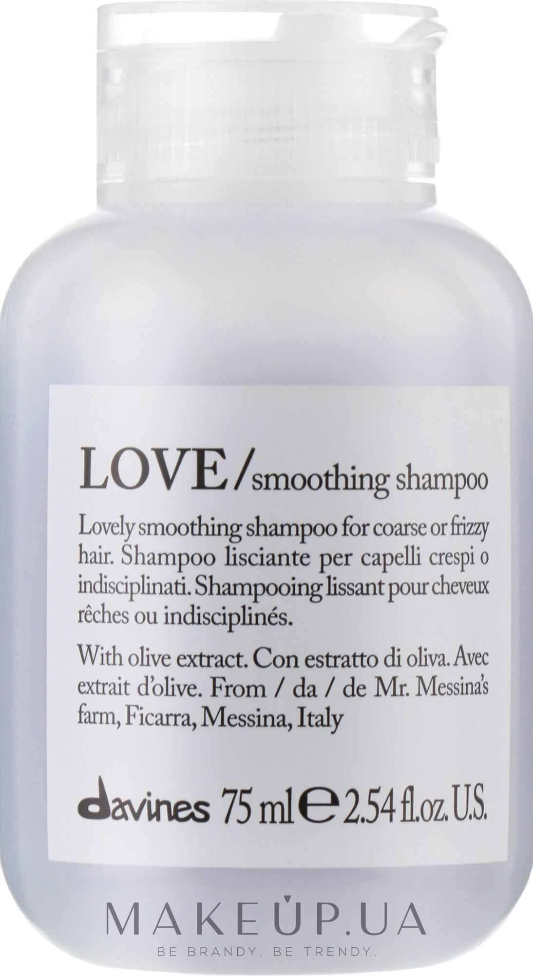 Разглаживающий завиток шампунь - Davines Love Lovely Smoothing Shampoo — фото 75ml