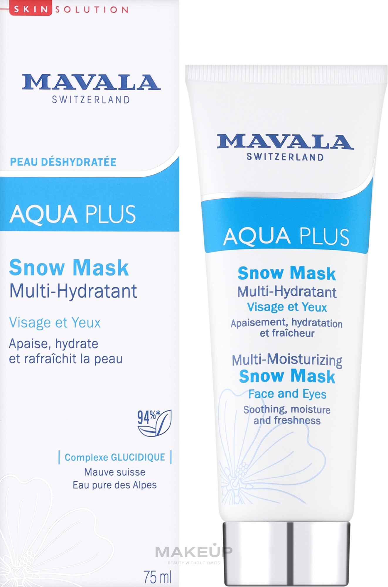 Мультизволожувальна маска - Mavala Aqua Plus Multi-Moisturizing Snow Mask — фото 75ml