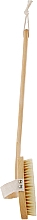 Деревянная щетка с натуральной щетиной для сухого массажа со съемной ручкой, 43 см - Titania — фото N2