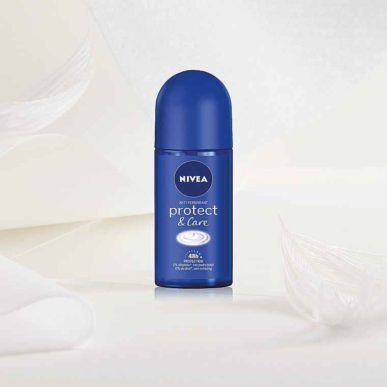 Дезодорант шариковый, антиперспирант - NIVEA Deodorant Protect & Care Roll-On — фото N2
